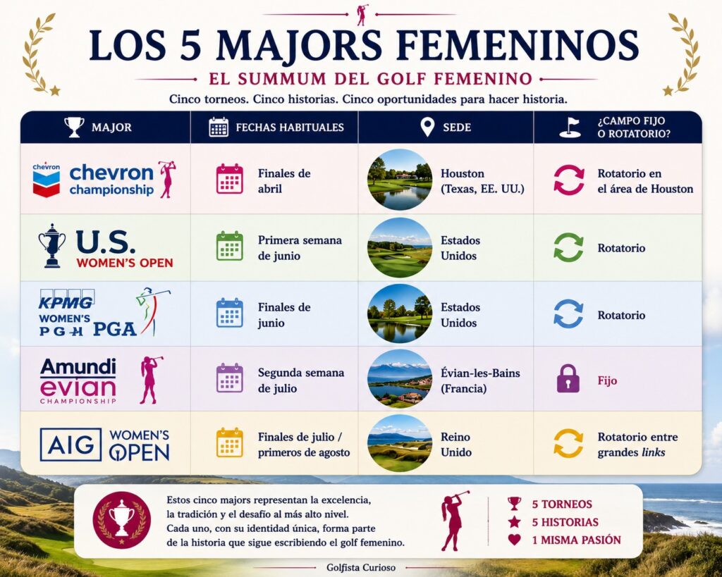 Los 5 majors femeninos