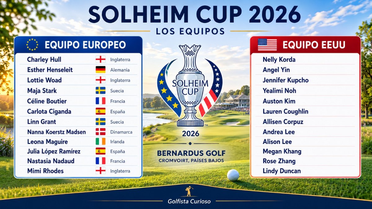 Los equipos de Europa y Estados Unidos para la Solheim Cup 2026 en Bernardus Golf
